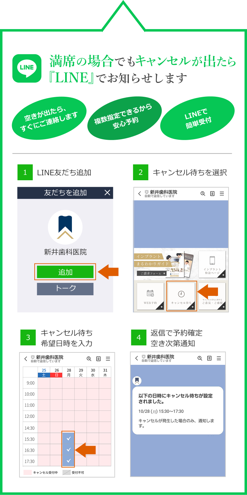 新しく「キャンセル待ち機能」を導入しました！